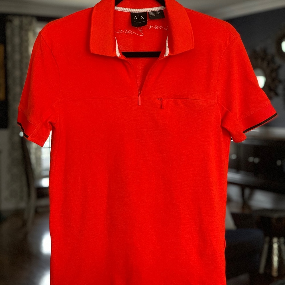 Armani Exchange orange polo